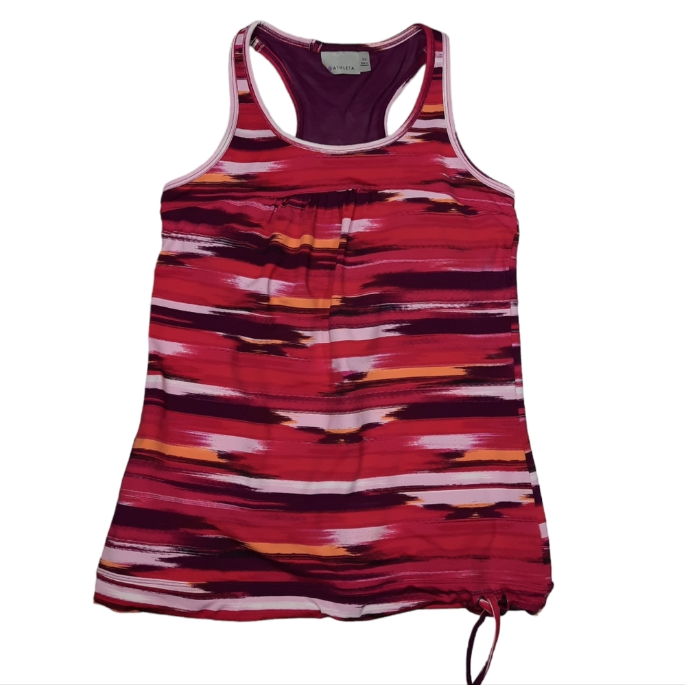 Athleta Red Brushstroke Tinker Bra Tank Top SZ XS